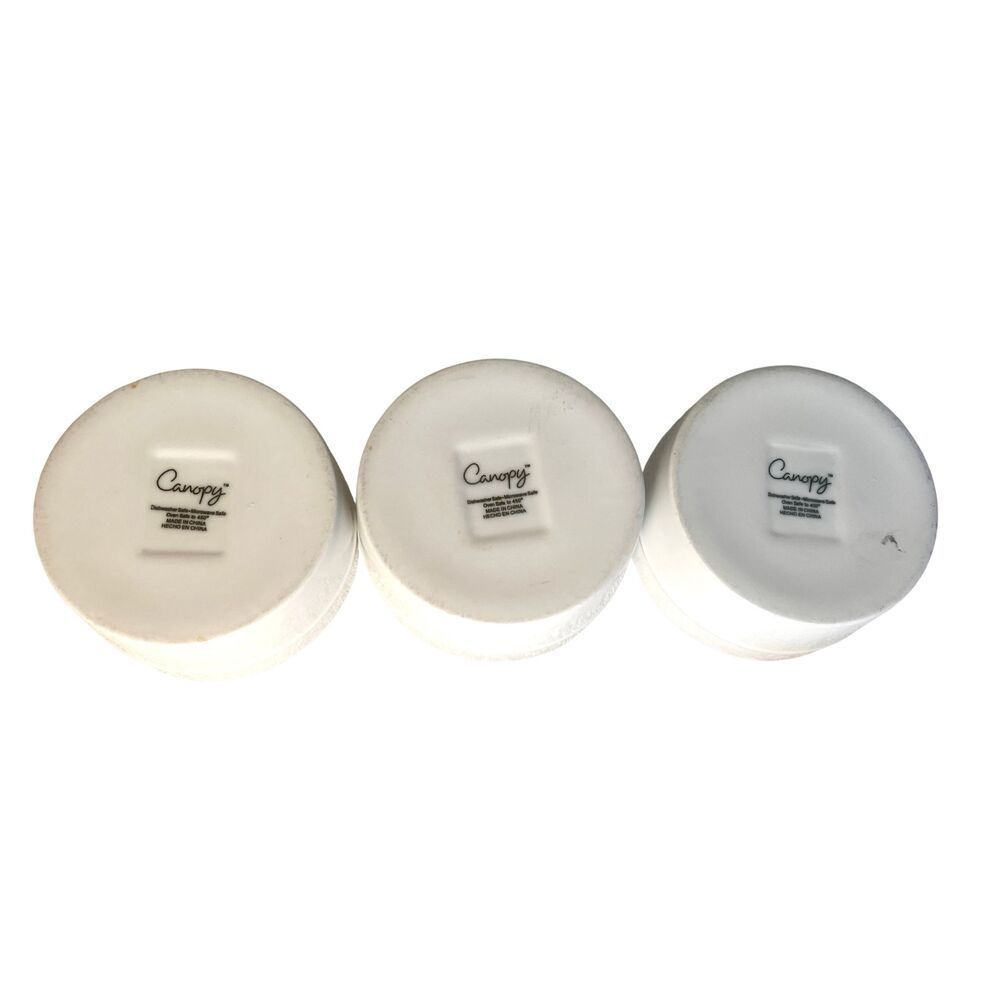 Set of  3 White  Home Trends CANOPY Fruit / Cereal Bowls - Picture 2 of 7